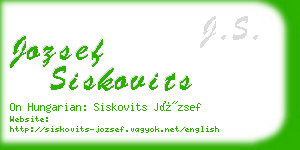 jozsef siskovits business card